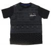 Akademiks Black Stripped Short-Sleeve Big Boys Exclusive T-shirt