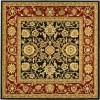 Area Rug 6x6 Square Traditional Black - Red Color - Safavieh Lyndhurst Rug from RugPal