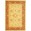 Safavieh Anatolia Collection Handmade Ivory and Red Hand-Spun Wool Area Rug, 6-Feet by 9-Feet