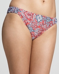 A bandana print in an Americana palette adds kitschy appeal to beach-bound jaunts. From Lucky Brand.