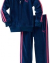 Puma - Kids Girls 2-6X Velour Set, Medival Blue, 4