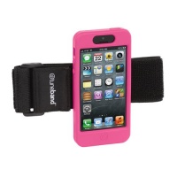 New Tuneband for iPhone 5, Grantwood Technology's Armband, Silicone Skin, and Front Screen Protector, Pink