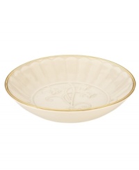 Lenox combines ivory porcelain sculpted with graceful blooms, elegant fluting and touches of gold in the classically styled Floral Melody dish.