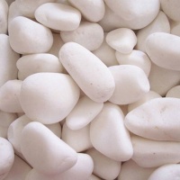 Exotic NSS1030 Polished Pebble, Snow White, 5 Pounds