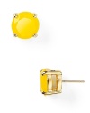 A classic design takes a modern twist. kate spade new york's elegant studs charm with off-beat fluorescent stones.