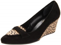 Amalfi by Rangoni Women's Torres Pump,Black Cashmere/Natural Leopard,8 W US