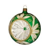 Artfully crafted by hand of blown glass in traditional shades of green, red, silver and gold, these Waterford ornaments add nostalgic warmth and sparkle to the holiday tree.