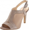 Calvin Klein Women's Lisah Nubuck/Strcth Mesh Open-Toe Pump