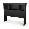 South Shore Spark Collection Twin Bookcase Headboard, Pure Black