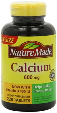 Nature Made Calcium 600 Mg, with Vitamin D3, Value Size, 220-Count