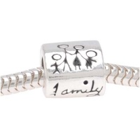 Family Bead - .925 Sterling Silver, Fully Compatible with Biagi, Pandora, Chamilia, Troll