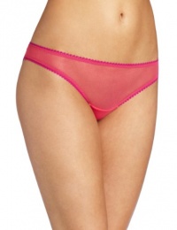 OnGossamer Women's Mesh Bikini Panty, Azalea/Peony, L