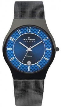 Skagen Men's 233XLTMNC Titanium Blue Dial Titanium Watch