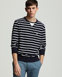 Shades of Grey by Micah Cohen Stripe Crewneck Sweatshirt