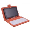 HDE® Hard Cover Case with Keyboard for 7 Tablet - Orange