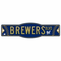 MLB Milwaukee Brewers 4.5-by-17 Sign