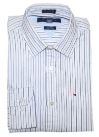 Tommy Hilfiger Men Custom Fit Logo Long Sleeve Striped Shirt