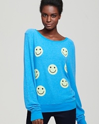 Dress for happy days in this whimsical-looking WILDFOX sweater covered by miles of smiles.