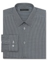 A mini-check pattern adds a dash of modern refinement to your professional shirting wardrobe.