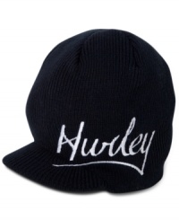 Take on those slopes in sleek style with this visor beanie by Hurley.