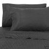 Egyptian Linens 1000 Thread-Count, California King 1000TC Pillow Cases, Black Damask Stripe, Set of 2