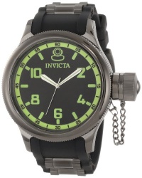 Invicta Men's 1440 Russian Diver Black Rubber Dial Watch