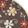 Safavieh Blossom Collection BLM784A Handmade Brown and Multi Hand Spun Wool Round Area Rug, 6-Feet