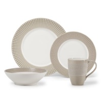 Mikasa Crisscross Tan 4-Piece Place Setting