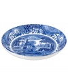 With a quaint country scene and the Imari Oriental border of Spode's Blue Italian dinnerware, this porcelain pasta bowl lends distinct old-world charm to traditional tables.