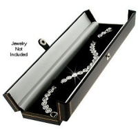 Classic Leatherette Black Double Doors Bracelet Gift Box