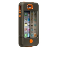 Case-Mate CM016802 Tank Rugged Case with Holster Belt Clip for Apple iPhone 4/4S - 1 Pack - Retail Packaging - Military Green/Orange