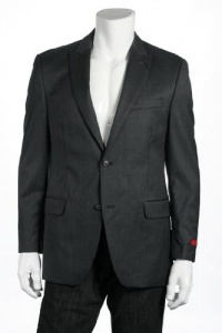 Alfani Red Gray Wool LS 2 Button Sport Coat