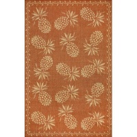 Tommy Bahama Rugs Thatcher Pineapple Terracotta Indoor / Outdoor Rug 4'11 x 7'6