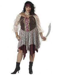 California Costumes Women's South Seas Siren Costume,Brown/Cream,P (16-22)