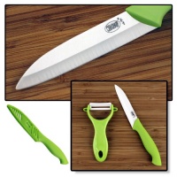 CERASHARP 4 Ceramic Paring Knife & Peeler Set - Superior Blade Strength & Cutting Performance