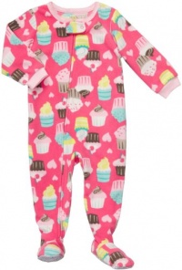 Carter's Hot Pink Cupcake Fleece Blanket Sleeper Footed Pajamas