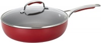 KitchenAid Nonstick 11 Covered Deep Skillet, Red