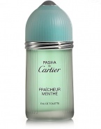 Pasha Fraicheur Menthe Eau de Toilette Spray. A fragrance which displays its tenacious and exhilarating freshness like the expression of controlled masculinity, an alliance of strength and elegance contained in the same scent. Top notes: mint, bergamot, mandarin and cardamom; middle notes: nutmeg, chili pepper and basil; base notes: oak moss, amber, vetiver and patchouli. Eau de toilette spray, 3.3 oz. Made in France. 