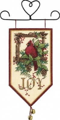 Dimensions Needlecrafts Counted Cross Stitch, Cardinal Joy Mini Banner