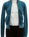 Juicy Couture Class President Velour Long Sleeve Zip Front Track Jacket Petite