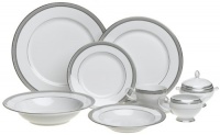 Mikasa Platinum Crown 45-Piece Dinnerware Set, Service for 8