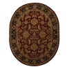 Safavieh Heritage Collection HG628C Handmade Burgundy and Black Hand-Spun Wool Area Rug, 6-Feet, Round