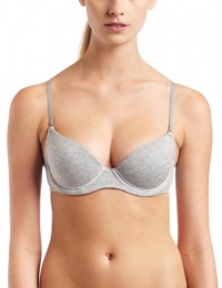 ck one Women's Cotton Push Up, Grey Heather, 36B