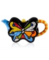 Help tea time really take off with the mini Butterfly teapot, featuring the vivid colors and bold patterns of Brazilian pop artist Romero Britto.