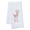 Whimsical interpretations of Santa's reindeer dress up this collection of linen tea towels from Patience Brewster.