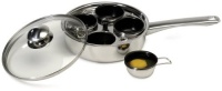 Excelsteel 18/10 Stainless 4 Non Stick Egg Poacher