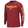 NFL Washington Redskins Primary Receiver III Long Sleeve T-Shirt, Dark Garnet