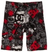 DC Apparel - Kids Boys 2-7 Splat-KD Board Short, Black, 6