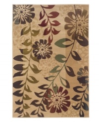 Free-flowing florals in a layered arrangement of fading colors creates this timeless Tribecca design from Sphinx. This contemporary home accent is constructed of soft, low pile fibers for an exquisite finish to any room decor. (Clearance)