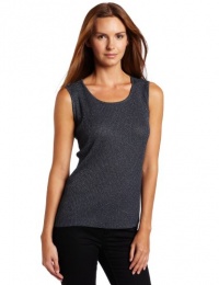 Jones New York Women's Sleeveless Ribbed Scoop Neck Shell